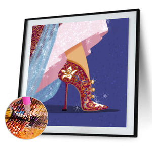 Princess High Heels 30*30CM £¨canvans) Full Round Drill Diamond Painting