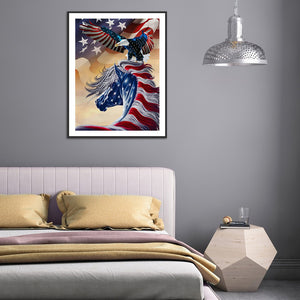 American Eagle 30*40CM £¨canvans) Full Round Drill Diamond Painting