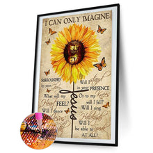 Load image into Gallery viewer, Sunflower Calligraphy 40*60CM £¨canvans) Full Round Drill Diamond Painting
