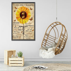 Sunflower Calligraphy 40*60CM £¨canvans) Full Round Drill Diamond Painting