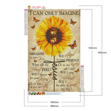 Load image into Gallery viewer, Sunflower Calligraphy 40*60CM £¨canvans) Full Round Drill Diamond Painting
