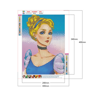 Disney Princess 30*40CM £¨canvans) Full Round Drill Diamond Painting