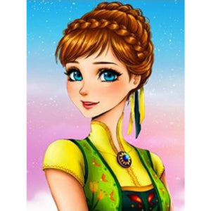 Disney Princess 30*40CM £¨canvans) Full Round Drill Diamond Painting