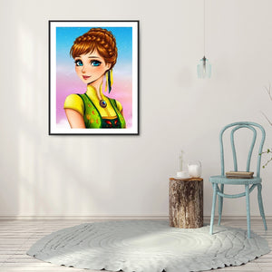 Disney Princess 30*40CM £¨canvans) Full Round Drill Diamond Painting