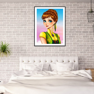 Disney Princess 30*40CM £¨canvans) Full Round Drill Diamond Painting