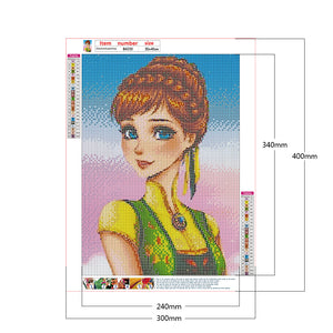 Disney Princess 30*40CM £¨canvans) Full Round Drill Diamond Painting