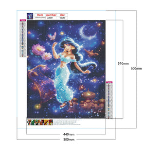 Disney Princess 50*60CM £¨canvans) Full Round Drill Diamond Painting