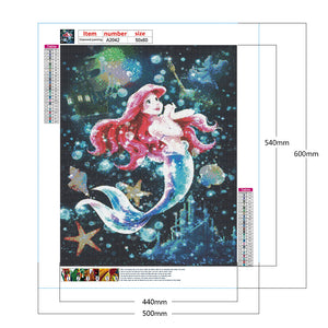 Disney Princess 50*60CM £¨canvans) Full Round Drill Diamond Painting