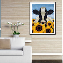 Load image into Gallery viewer, Sunflower Cow 30*40CM £¨canvans) Full Round Drill Diamond Painting
