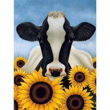 Load image into Gallery viewer, Sunflower Cow 30*40CM £¨canvans) Full Round Drill Diamond Painting
