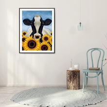 Load image into Gallery viewer, Sunflower Cow 30*40CM £¨canvans) Full Round Drill Diamond Painting
