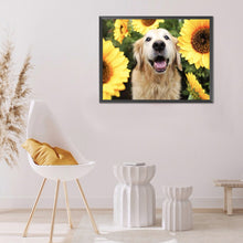 Load image into Gallery viewer, Sunflower Dog 40*30CM £¨canvans) Full Round Drill Diamond Painting
