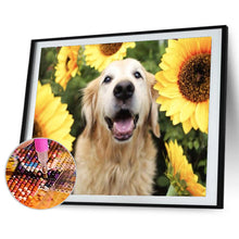 Load image into Gallery viewer, Sunflower Dog 40*30CM £¨canvans) Full Round Drill Diamond Painting
