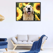 Load image into Gallery viewer, Sunflower Dog 40*30CM £¨canvans) Full Round Drill Diamond Painting
