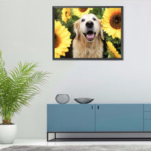 Load image into Gallery viewer, Sunflower Dog 40*30CM £¨canvans) Full Round Drill Diamond Painting
