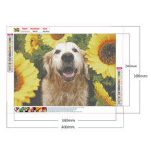 Load image into Gallery viewer, Sunflower Dog 40*30CM £¨canvans) Full Round Drill Diamond Painting
