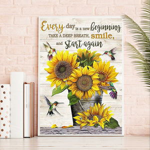 Sunflower 30*40CM £¨canvans) Full Round Drill Diamond Painting