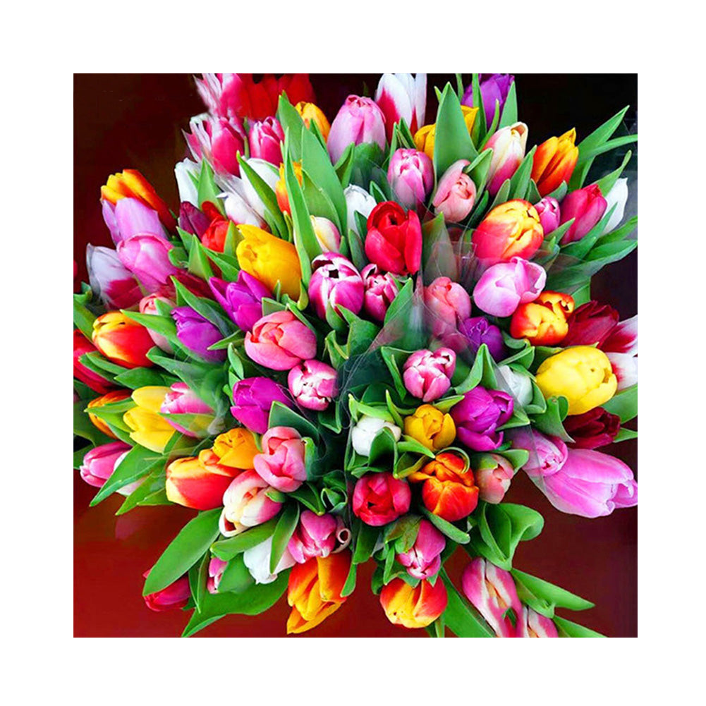 Tulip Bouquet 30*30CM £¨canvans) Full Round Drill Diamond Painting