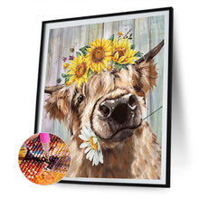 Load image into Gallery viewer, Sunflower Cow 30*40CM £¨canvans) Full Round Drill Diamond Painting
