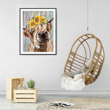 Load image into Gallery viewer, Sunflower Cow 30*40CM £¨canvans) Full Round Drill Diamond Painting
