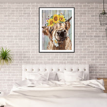 Load image into Gallery viewer, Sunflower Cow 30*40CM £¨canvans) Full Round Drill Diamond Painting
