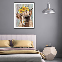 Load image into Gallery viewer, Sunflower Cow 30*40CM £¨canvans) Full Round Drill Diamond Painting
