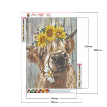 Load image into Gallery viewer, Sunflower Cow 30*40CM £¨canvans) Full Round Drill Diamond Painting
