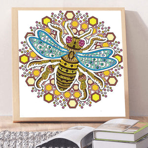 Bee 30*30CM (canvans) Partial Special-Shaped Drill Diamond Painting