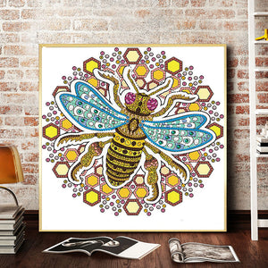 Bee 30*30CM (canvans) Partial Special-Shaped Drill Diamond Painting