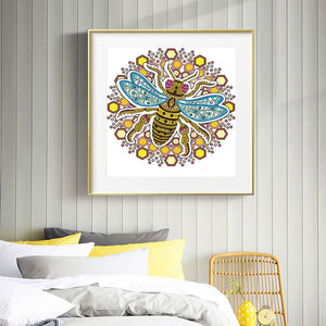 Bee 30*30CM (canvans) Partial Special-Shaped Drill Diamond Painting