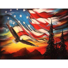 Load image into Gallery viewer, Flag Eagle 40*30CM (canvans) Full Round Drill Diamond Painting
