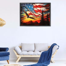 Load image into Gallery viewer, Flag Eagle 40*30CM (canvans) Full Round Drill Diamond Painting
