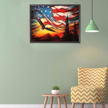 Load image into Gallery viewer, Flag Eagle 40*30CM (canvans) Full Round Drill Diamond Painting
