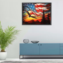 Load image into Gallery viewer, Flag Eagle 40*30CM (canvans) Full Round Drill Diamond Painting
