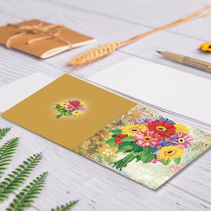 8pcs DIY Diamond Painting Greeting Cards Mosaic Thanks Birthday Postcards