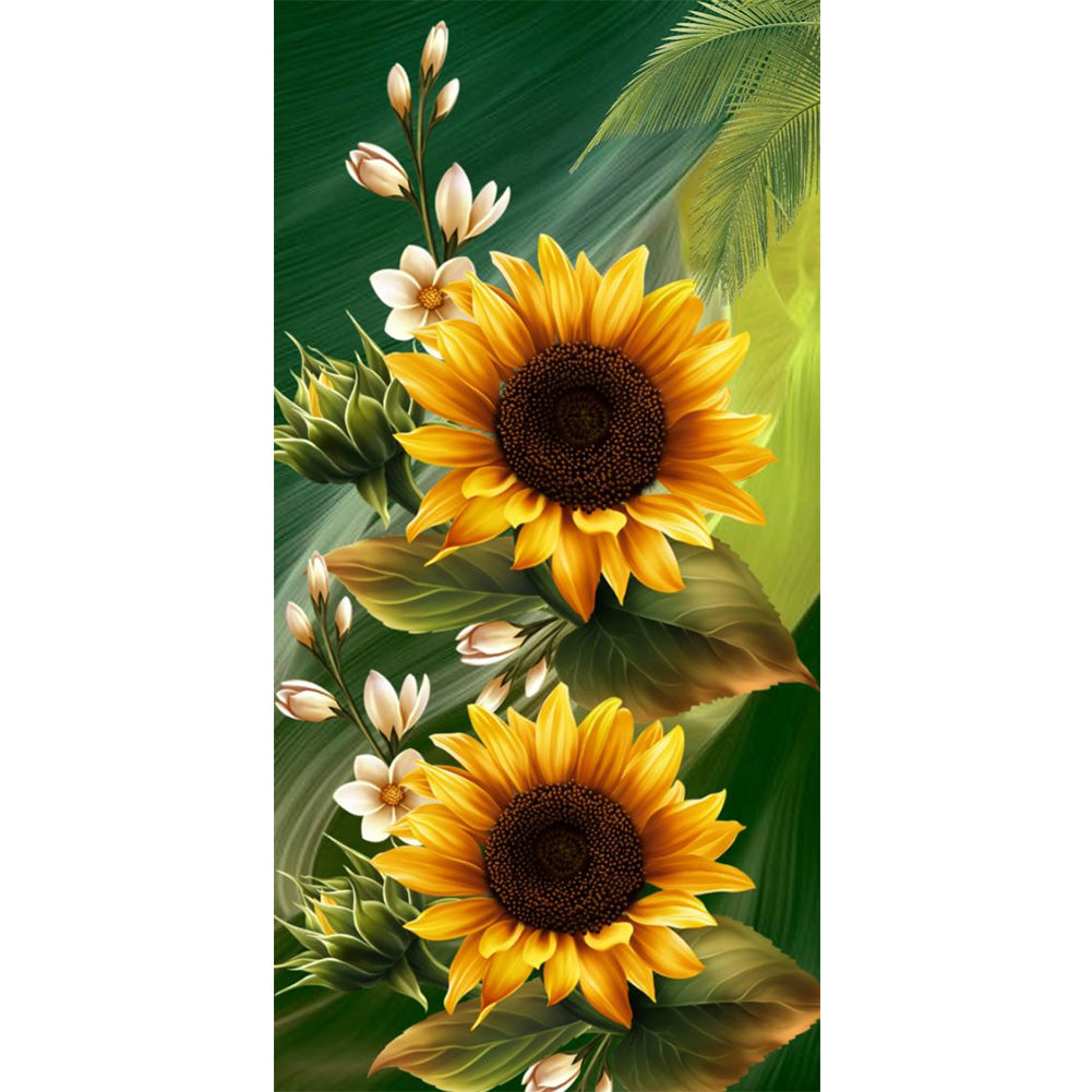 Sunflower 40*80CM (canvans) Full Square Drill Diamond Painting