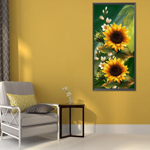 Sunflower 40*80CM (canvans) Full Square Drill Diamond Painting