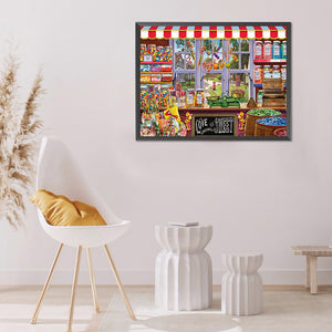 Candy Shop 50*40CM (canvans) Full Round Drill Diamond Painting