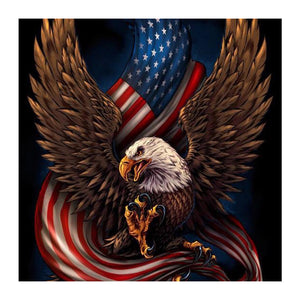 Eagle Flag 40*40CM (canvans) Full Round Drill Diamond Painting