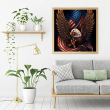 Load image into Gallery viewer, Eagle Flag 40*40CM (canvans) Full Round Drill Diamond Painting
