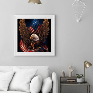 Eagle Flag 40*40CM (canvans) Full Round Drill Diamond Painting