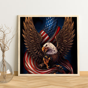 Eagle Flag 40*40CM (canvans) Full Round Drill Diamond Painting