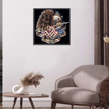 Load image into Gallery viewer, Eagle Banner 40*40CM (canvans) Full Round Drill Diamond Painting
