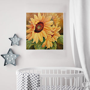 Sunflower 50*50CM (canvans) Full Square Drill Diamond Painting