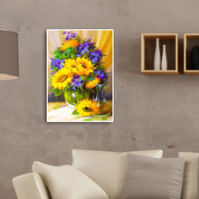 Load image into Gallery viewer, Sunflowers In Vase 30*40CM (canvans) Full Round Drill Diamond Painting
