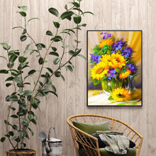 Load image into Gallery viewer, Sunflowers In Vase 30*40CM (canvans) Full Round Drill Diamond Painting
