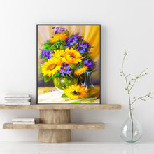 Load image into Gallery viewer, Sunflowers In Vase 30*40CM (canvans) Full Round Drill Diamond Painting
