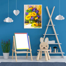 Load image into Gallery viewer, Sunflowers In Vase 30*40CM (canvans) Full Round Drill Diamond Painting
