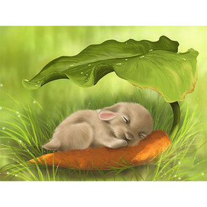 Sleeping Rabbit 20*30CM(canvans) Full Square Drill Diamond Painting