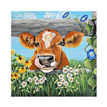 Load image into Gallery viewer, Cows 30*30CM (canvans) Full Round Drill Diamond Painting
